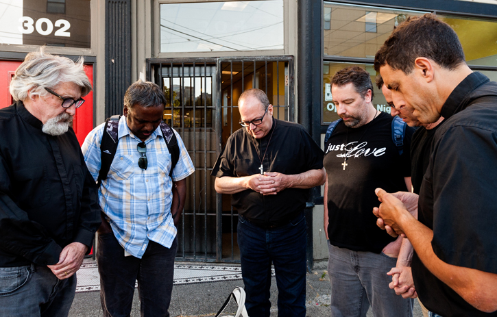 Photo of Nightwatch street ministers praying